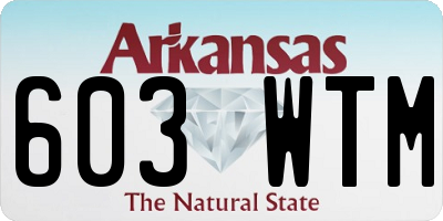 AR license plate 603WTM