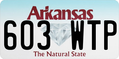 AR license plate 603WTP