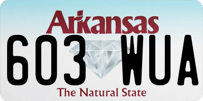 AR license plate 603WUA