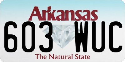 AR license plate 603WUC