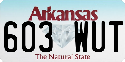 AR license plate 603WUT