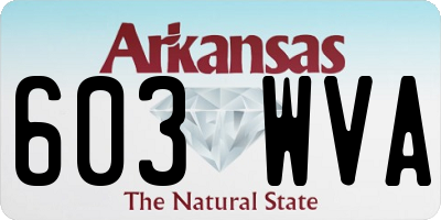 AR license plate 603WVA