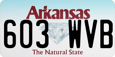 AR license plate 603WVB