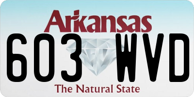 AR license plate 603WVD