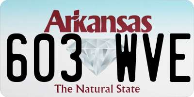 AR license plate 603WVE