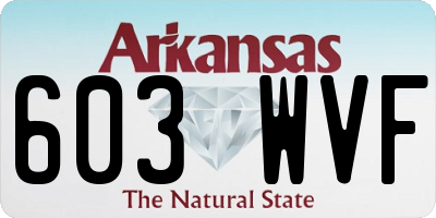 AR license plate 603WVF