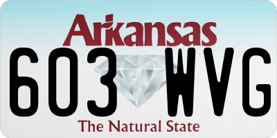 AR license plate 603WVG