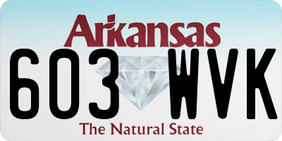 AR license plate 603WVK