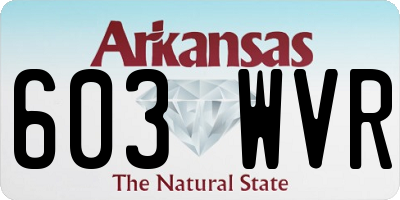 AR license plate 603WVR