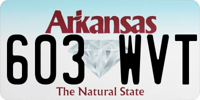 AR license plate 603WVT
