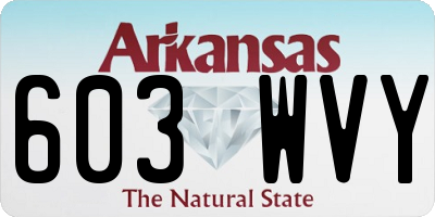 AR license plate 603WVY