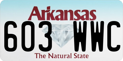 AR license plate 603WWC