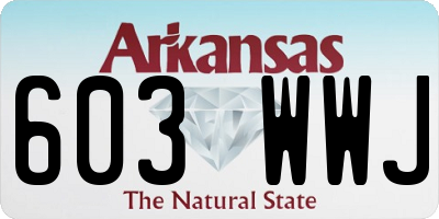 AR license plate 603WWJ