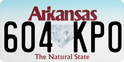 AR license plate 604KPO