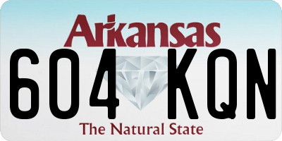 AR license plate 604KQN