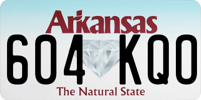 AR license plate 604KQO