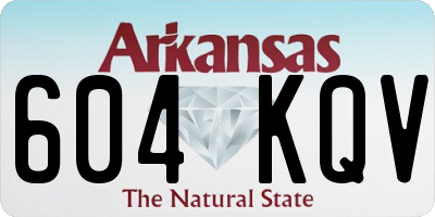 AR license plate 604KQV