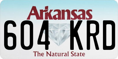 AR license plate 604KRD