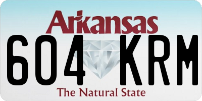 AR license plate 604KRM