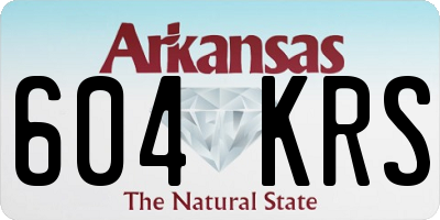 AR license plate 604KRS