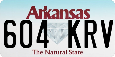 AR license plate 604KRV