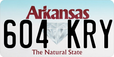 AR license plate 604KRY