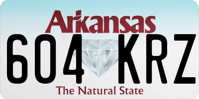 AR license plate 604KRZ