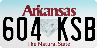 AR license plate 604KSB