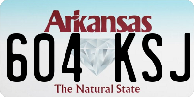 AR license plate 604KSJ