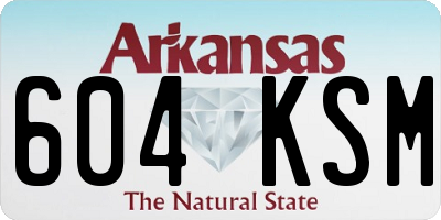 AR license plate 604KSM