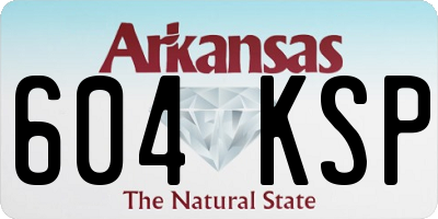 AR license plate 604KSP