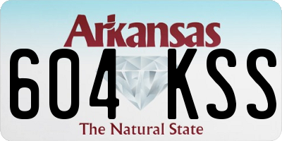 AR license plate 604KSS