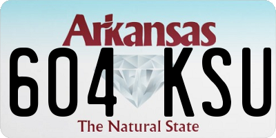 AR license plate 604KSU