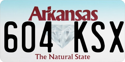 AR license plate 604KSX
