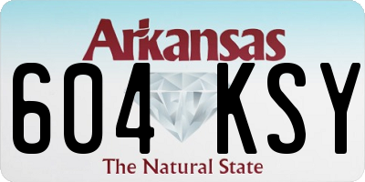 AR license plate 604KSY