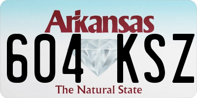 AR license plate 604KSZ