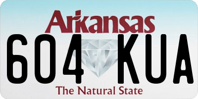 AR license plate 604KUA