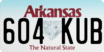 AR license plate 604KUB