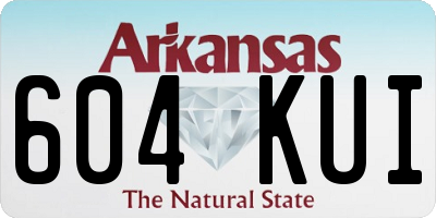 AR license plate 604KUI