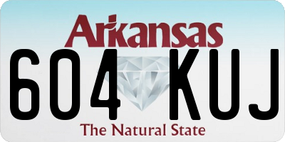 AR license plate 604KUJ