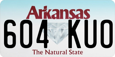 AR license plate 604KUO