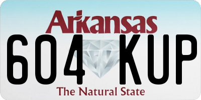 AR license plate 604KUP