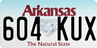 AR license plate 604KUX