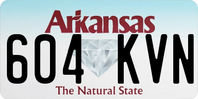 AR license plate 604KVN