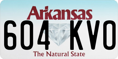 AR license plate 604KVO