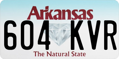 AR license plate 604KVR