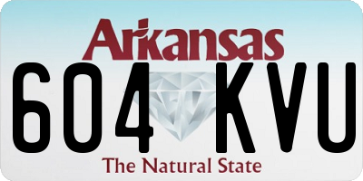AR license plate 604KVU