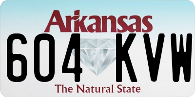 AR license plate 604KVW