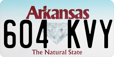 AR license plate 604KVY
