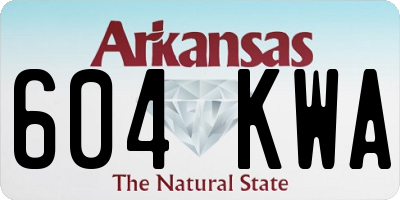 AR license plate 604KWA